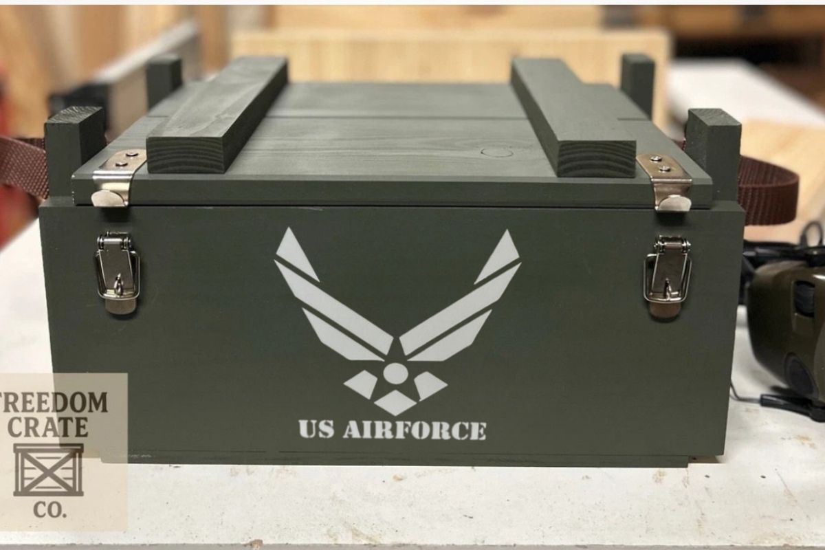 U.S. Air Force wooden keepsake crate