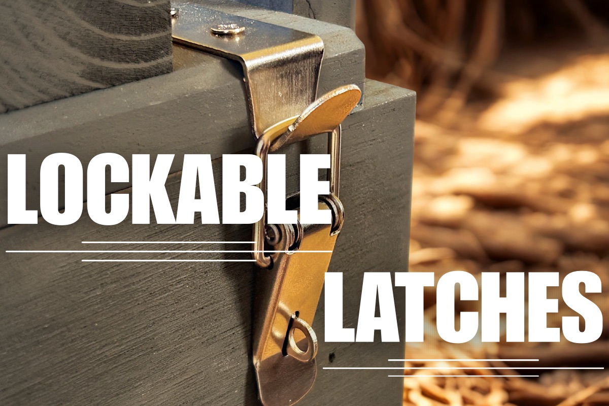 Keepsake crate locking latch hardware